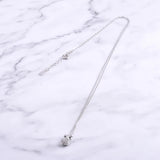 925 Silver Owl Necklace Zircon Pendant Choker Party Jewelry