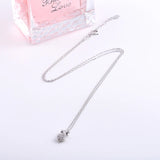 925 Silver Owl Necklace Zircon Pendant Choker Party Jewelry