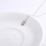 925 Silver Owl Necklace Zircon Pendant Choker Party Jewelry