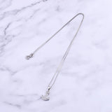 925 Silver Zircon Anchor Necklace for Women