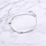 925 Silver Zircon Butterfly Bowkont Bracelet For Women