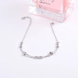 925 Silver Zircon Butterfly Bowkont Bracelet For Women