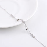 925 Silver Zircon Butterfly Bowkont Bracelet For Women