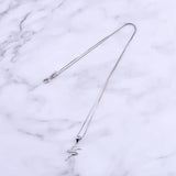 925 Silver Zircon Ballet Dancer Necklace Crystal Pendant