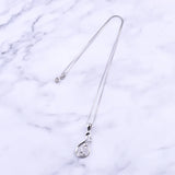 925 Silver Zircon Flower Peacock Necklace For Women