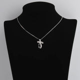 925 Silver Zircon Lace Wave Round Cross Pendants