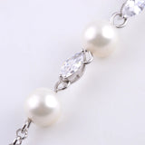925 Silver Zircon Eye Pearl Bracelet For Women