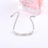 925 Silver Zircon Eye Pearl Bracelet For Women
