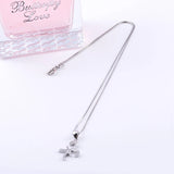 925 Silver Pisces Horoscope Necklace Zircon Flower Jewelry