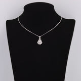 925 Silver Zircon Shell Boho Necklaces Women Ocean Sea Jewelry