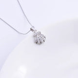 925 Silver Zircon Shell Boho Necklaces Women Ocean Sea Jewelry