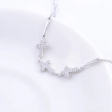 925 Silver CZ Cross Bracelet For Women, Fine Jewelry