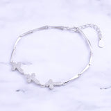 925 Silver CZ Cross Bracelet For Women, Fine Jewelry