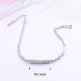 925 Sterling Silver CZ Beads Bracelet for Women