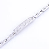 925 Sterling Silver CZ Beads Bracelet for Women
