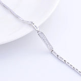 925 Sterling Silver CZ Beads Bracelet for Women