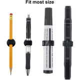 Adhesive Pen Pencil Holder with Adjustable Spring Loop 16 Pack