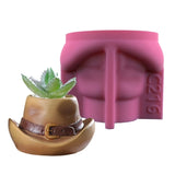 Cowboy Hat Flowerpot Mold DIY Clay Silicone Pen Holder Mould