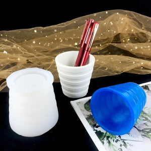 Silicone Flowerpot Mold Pen Holder Moulds