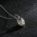925 Sterling Silver Cat Pendant Necklace
