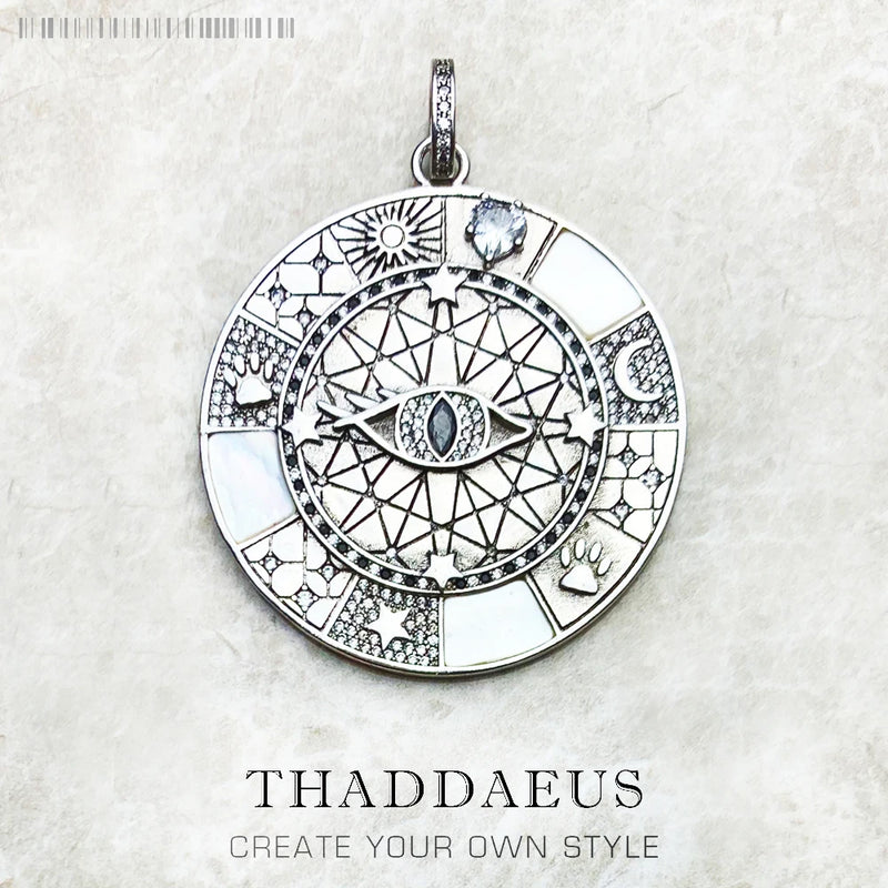 925 Silver Mystical Symbols Pendant Europe Accessorie