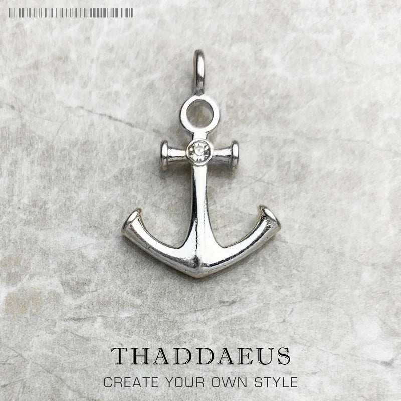 925 Sterling Silver Pendant Anchor Classic Winter Jewelry Europe