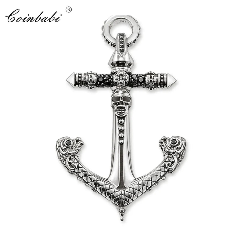 Anchor Libertarians 925 Sterling Silver Pendant Gift for Men Women