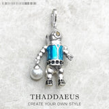 925 Silver Aquanaut Diver Aliens Pendant Jewelry Gift