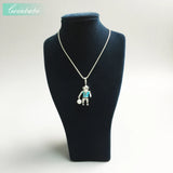 Aquanaut Diver Aliens Pearl 925 Sterling Silver Necklace Gift