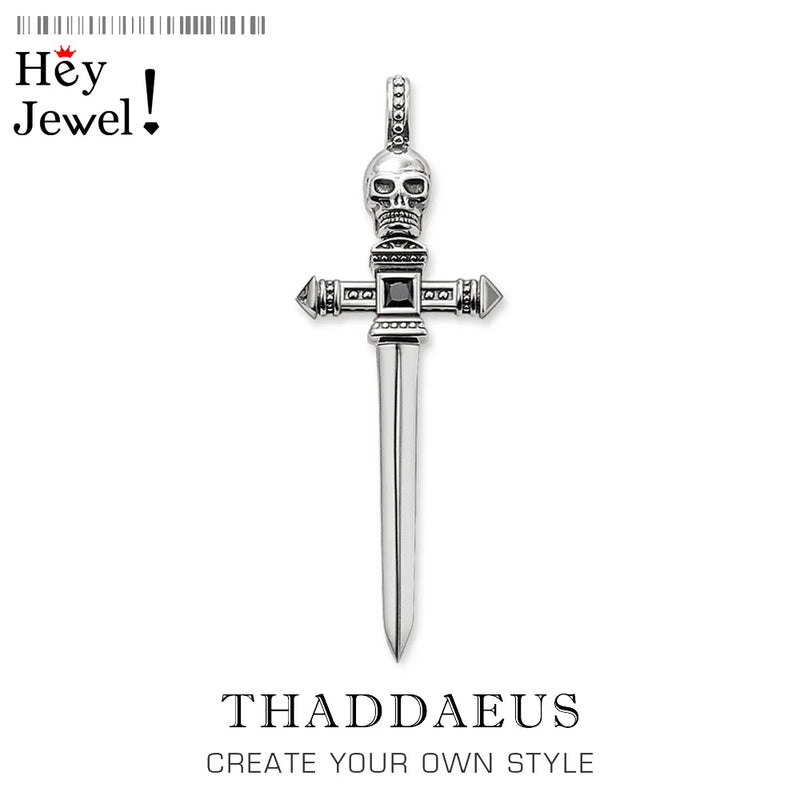 Skull Sword Heart Necklace Europe Style Bijoux Gift Women Men