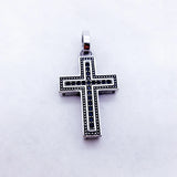 925 Sterling Silver Cross Pendant Necklace Vintage Unisex Jewelry
