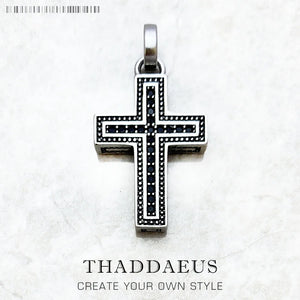 925 Sterling Silver Cross Pendant Necklace Vintage Unisex Jewelry