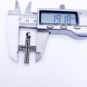 925 Sterling Silver Cross Pendant Necklace Vintage Unisex Jewelry