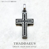 925 Sterling Silver Cross Pendant Necklace Vintage Unisex Jewelry