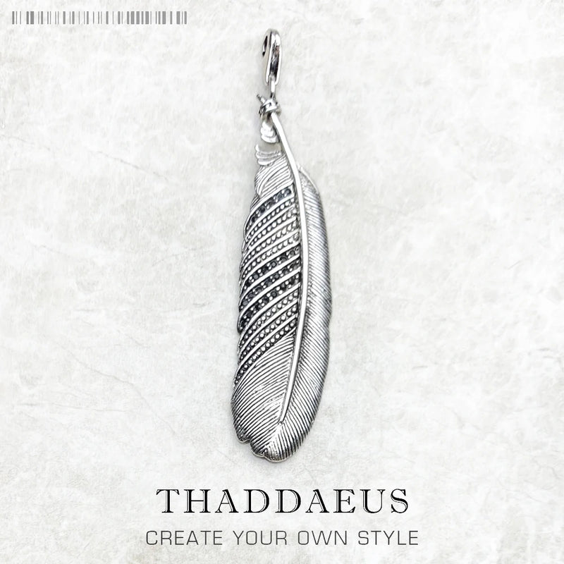 Feather Winter Jewelry 925 Sterling Silver Gift For Women Men