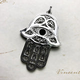 Hand of Fatima 925 Sterling Silver Pendant
