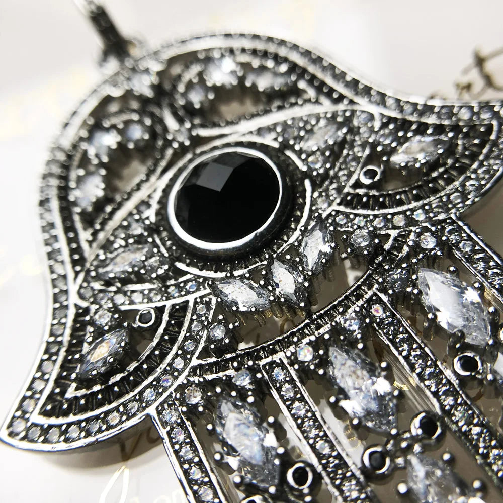 Hand of Fatima 925 Sterling Silver Pendant