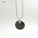 Hematite Disc 925 Sterling Silver Necklace Accessory for Men