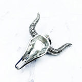Bull Head 925 Silver Pendant Turquoise Jewelry Vintage Ethnic Gift