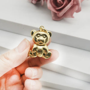 Cartoon Bear Pendant Necklace for Girls Women Men Collar Jewelry Gift