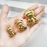 Cartoon Bear Pendant Necklace for Girls Women Men Collar Jewelry Gift