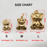 Cartoon Bear Pendant Necklace for Girls Women Men Collar Jewelry Gift