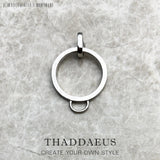 925 Sterling Silver Pendant Charm Carrier Large Round