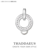 Pendant Charm Carrier CZ Pave, 2018 Jewelry Europe Style Bijoux Gift