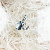 Horse & Horseshoe 925 Sterling Silver Charm for Bracelet Necklace