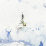 Pearl Pendant Charm Golden Star 925 Silver Jewelry Fit Bracelet Necklace