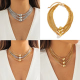 Metal Balls Pendant Choker Necklace Y2k Jewelry