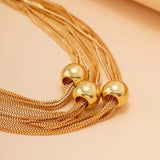 Metal Balls Pendant Choker Necklace Y2k Jewelry