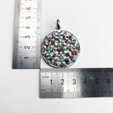 Colorful Amulet Pendant 925 Silver Zircon Europe Style Fine Jewelry