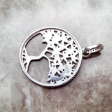 Colorful Tree Pendant 925 Sterling Silver Nature Gift